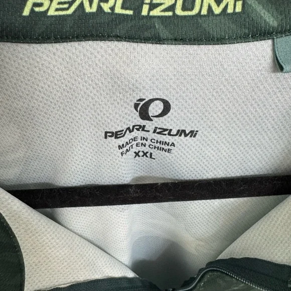 Pearl Izumi Dark Green Leaf Pattern Cycling Jersey - Picture 2 of 5